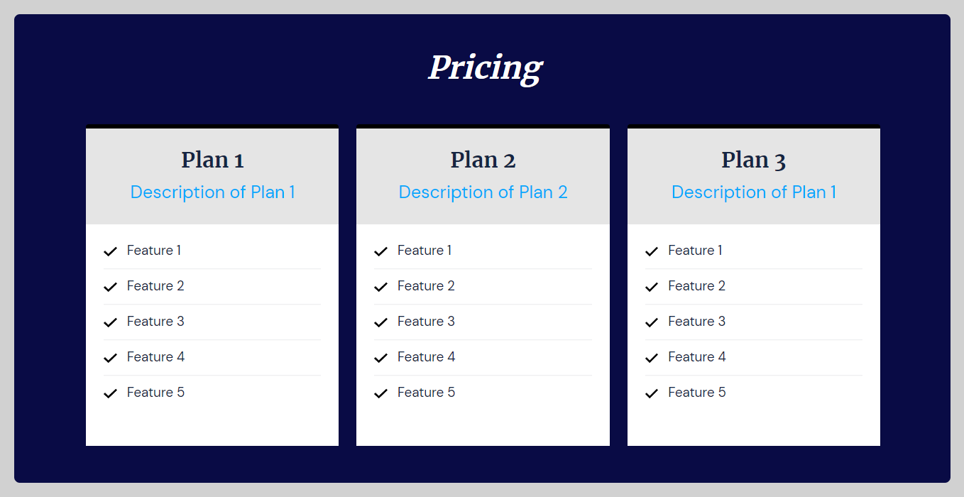 Pricing Plans